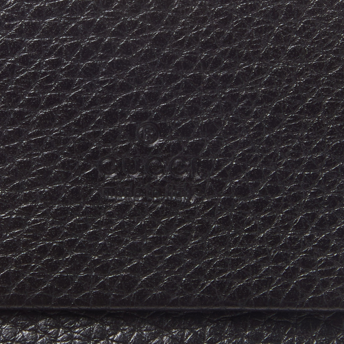 Gucci Pebbled Calfskin Dorian Card Case Black 7 of 8