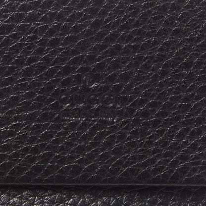 Gucci Pebbled Calfskin Dorian Card Case Black 7 of 8