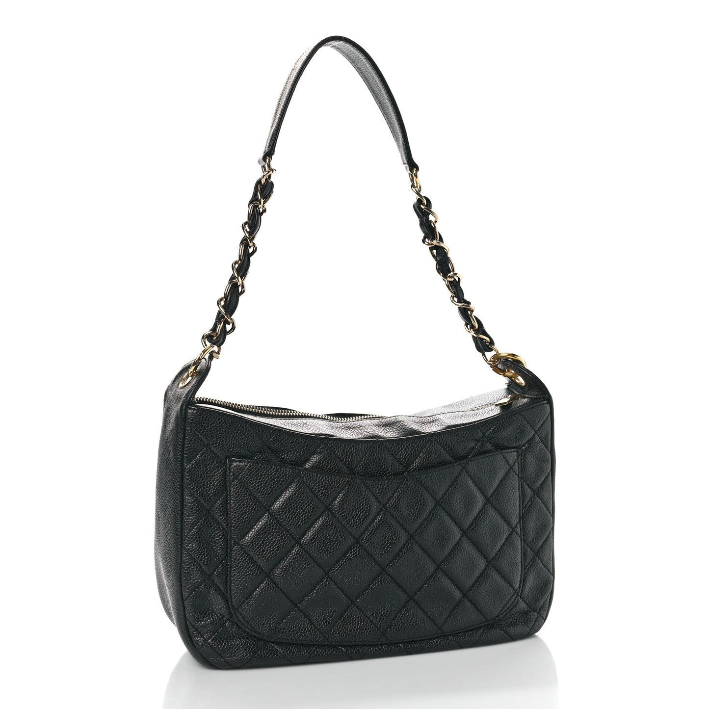 Caviar Quilted Timeless CC Shoulder Bag Black