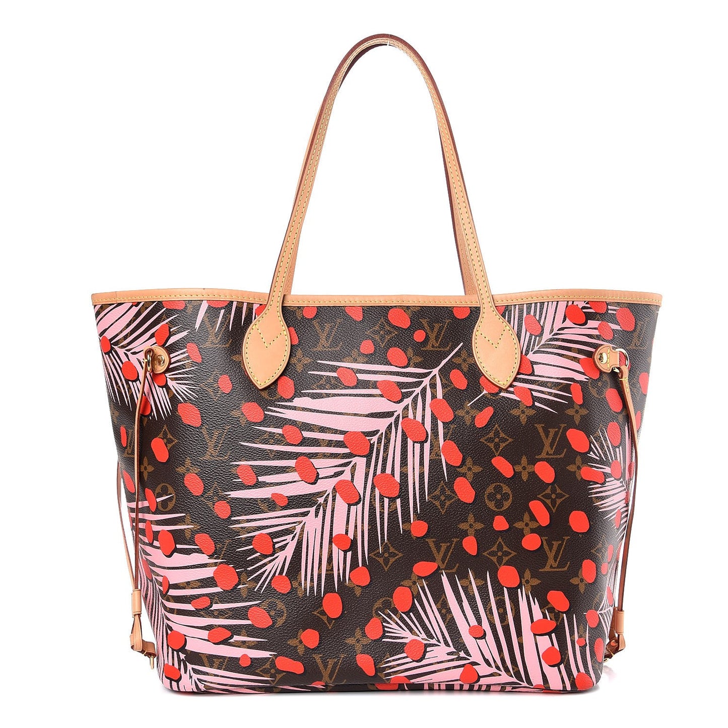 Monogram Jungle Dots Neo Neverfull MM Sugar Pink Poppy