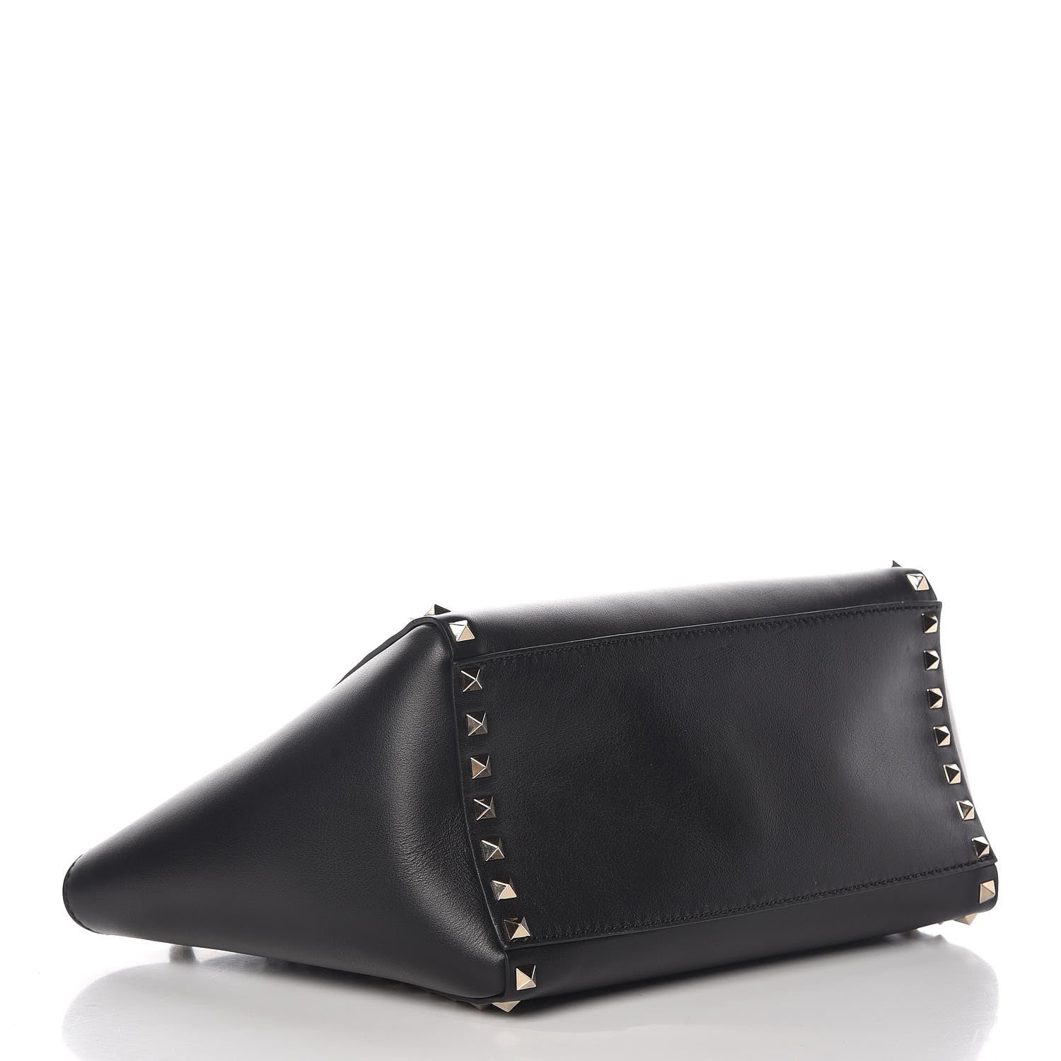 Valentino Garavani Vitello Small Rockstud Double Handle Tote Black 4 of 8