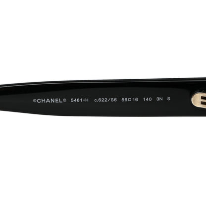 Chanel Acetate Pearl Cat Eye CC Sunglasses 5481-H-A Black 5 of 8