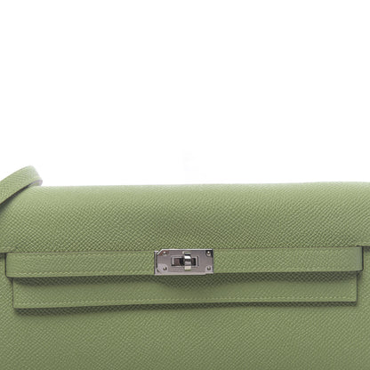 Hermes Epsom Verso Kelly Wallet To Go Vert Criquet Bleu Brume 9 of 10