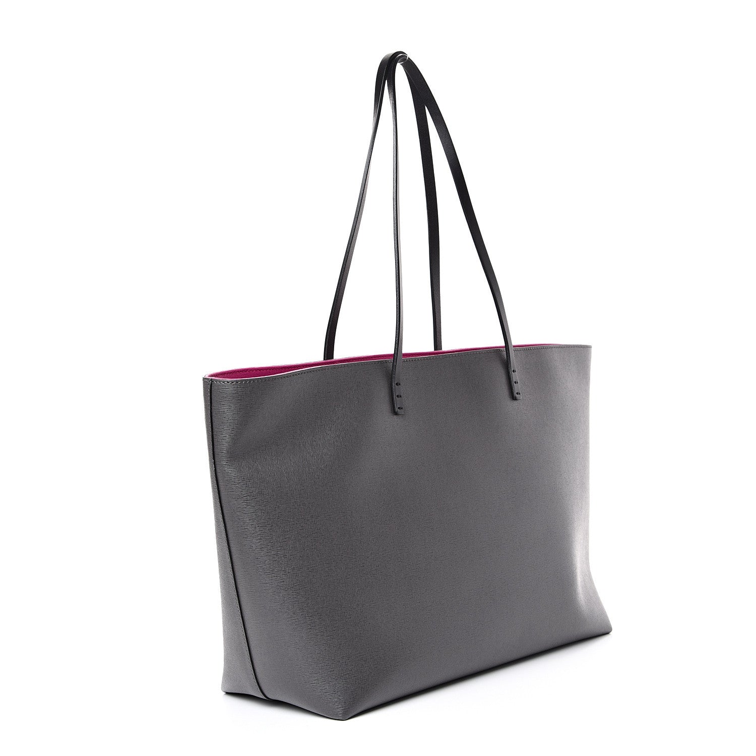 Fendi Vitello Elite Cuoio Monster Buggies Medium Roll Tote Carbone Black Multicolor Magenta 2 of 10