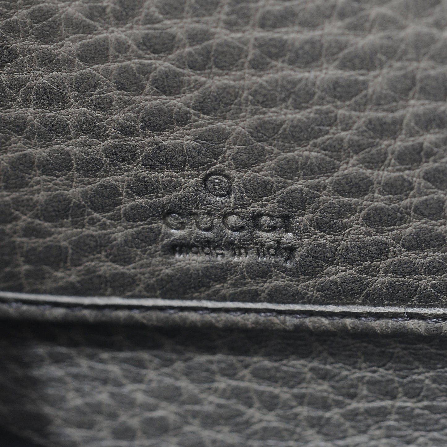 Guccissima Bamboo Tassel Zip Around Wallet Grey