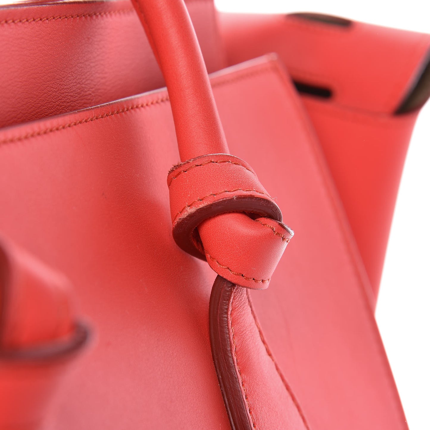 Smooth Calfskin Mini Tie Knot Tote Alizarin