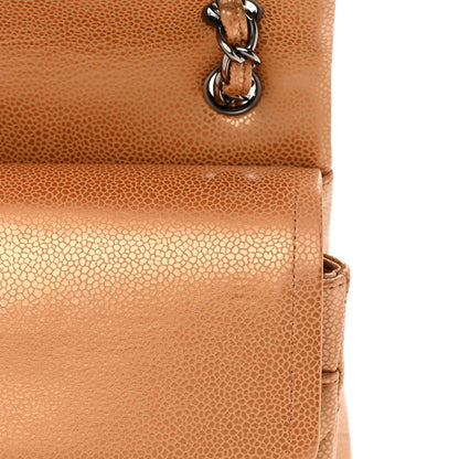 Chanel Metallic Caviar Quilted Jumbo Double Flap Copper 12 of 15