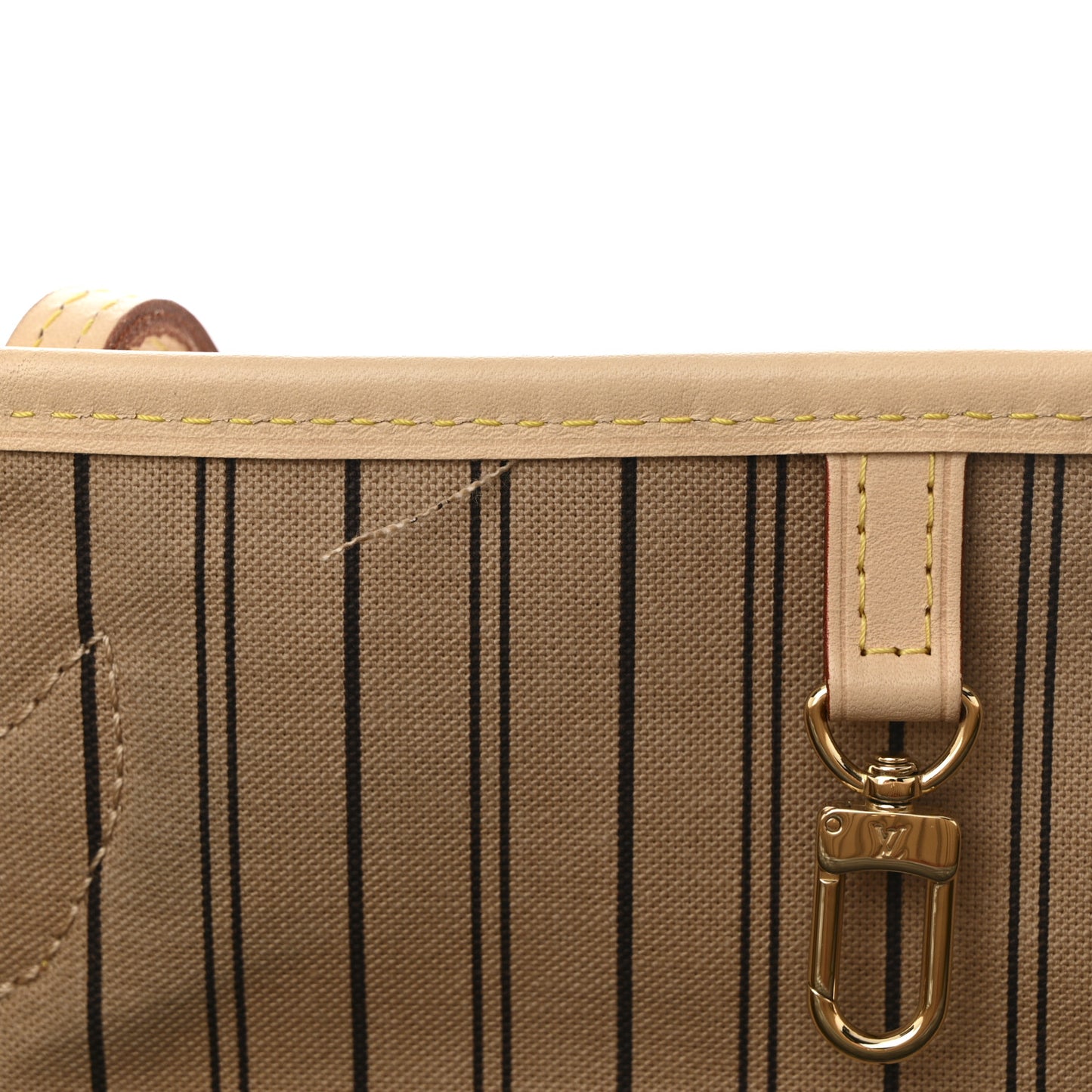 Monogram Stamped Inside Out Neverfull Bandouliere GM Beige