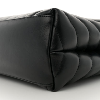 Saint Laurent Calfskin Y Quilted Monogram Medium Loulou Chain Satchel Black 9 of 10
