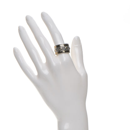 John Hardy Sterling Silver 18K Yellow Gold Jaisalmer Dot Ring 58 8.5 2 of 6