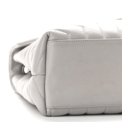 Saint Laurent Calfskin Y Quilted Monogram Medium Loulou Chain Satchel Granite 7 of 13