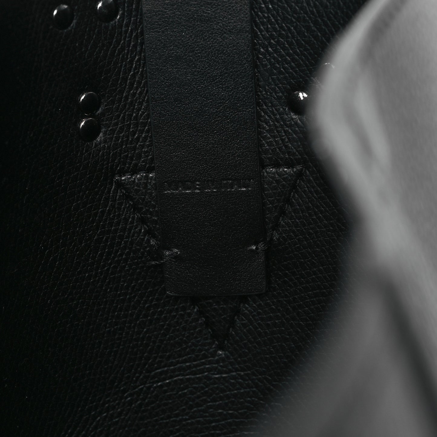 Calfskin Empire Spike Studded Mini Cabachic Bucket Bag Black