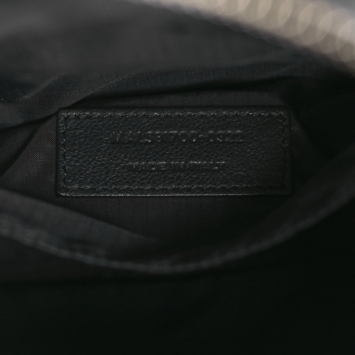 Saint Laurent Calfskin Crocodile Embossed Sid Messenger Bag Black 7 of 10