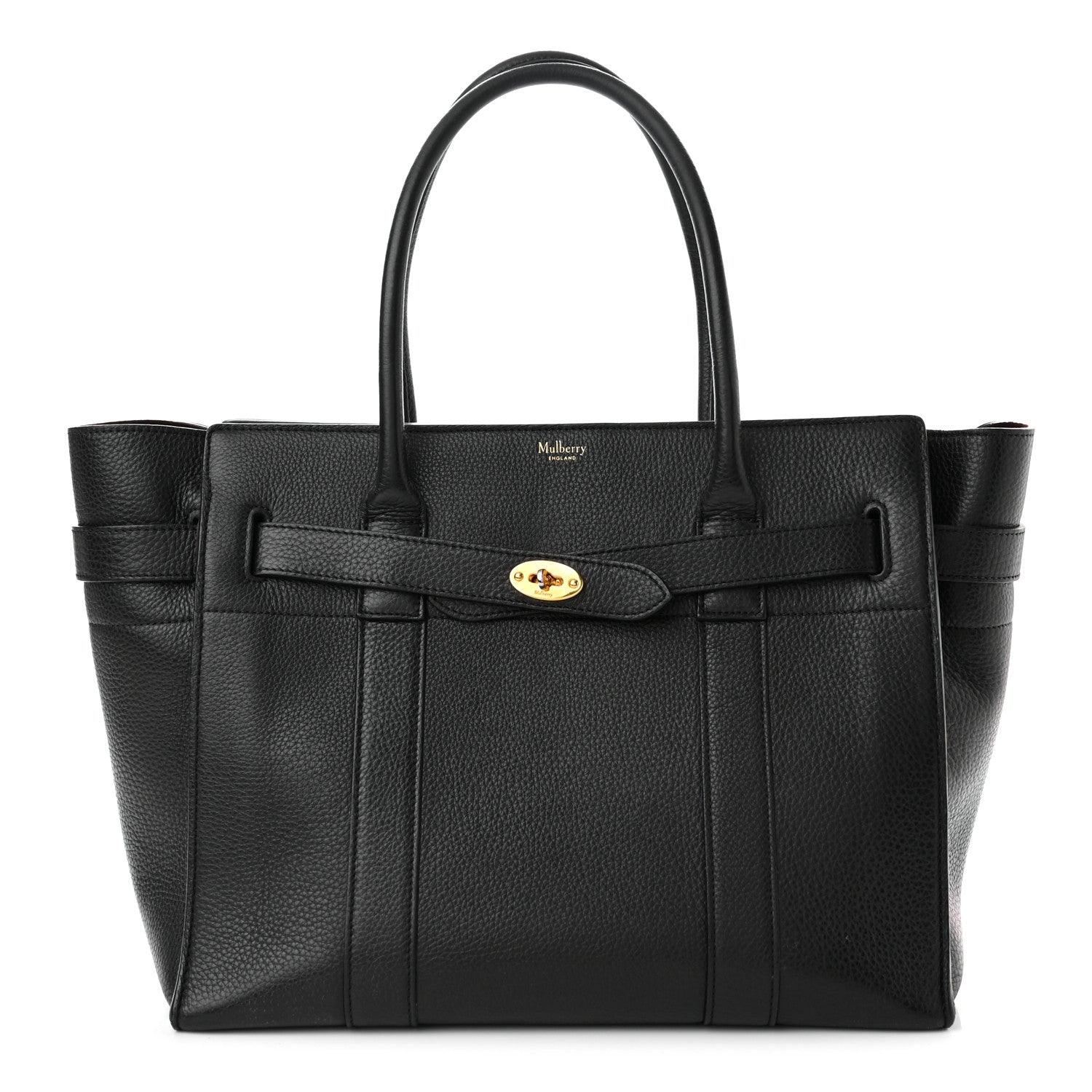 Mulberry Classic Grain Bayswater Zip Tote Black 1 of 9