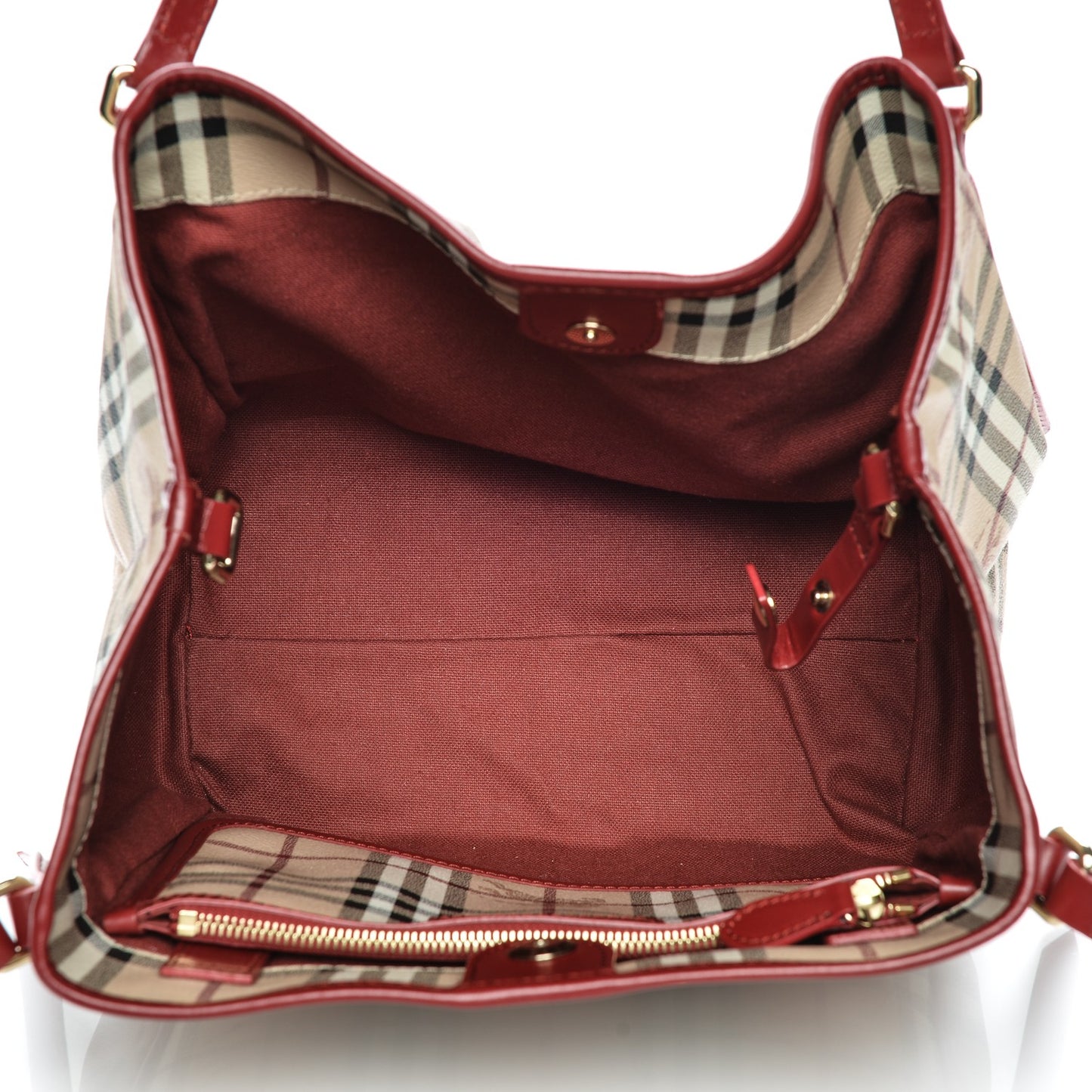 Haymarket Check Small Canterbury Tote Military Red