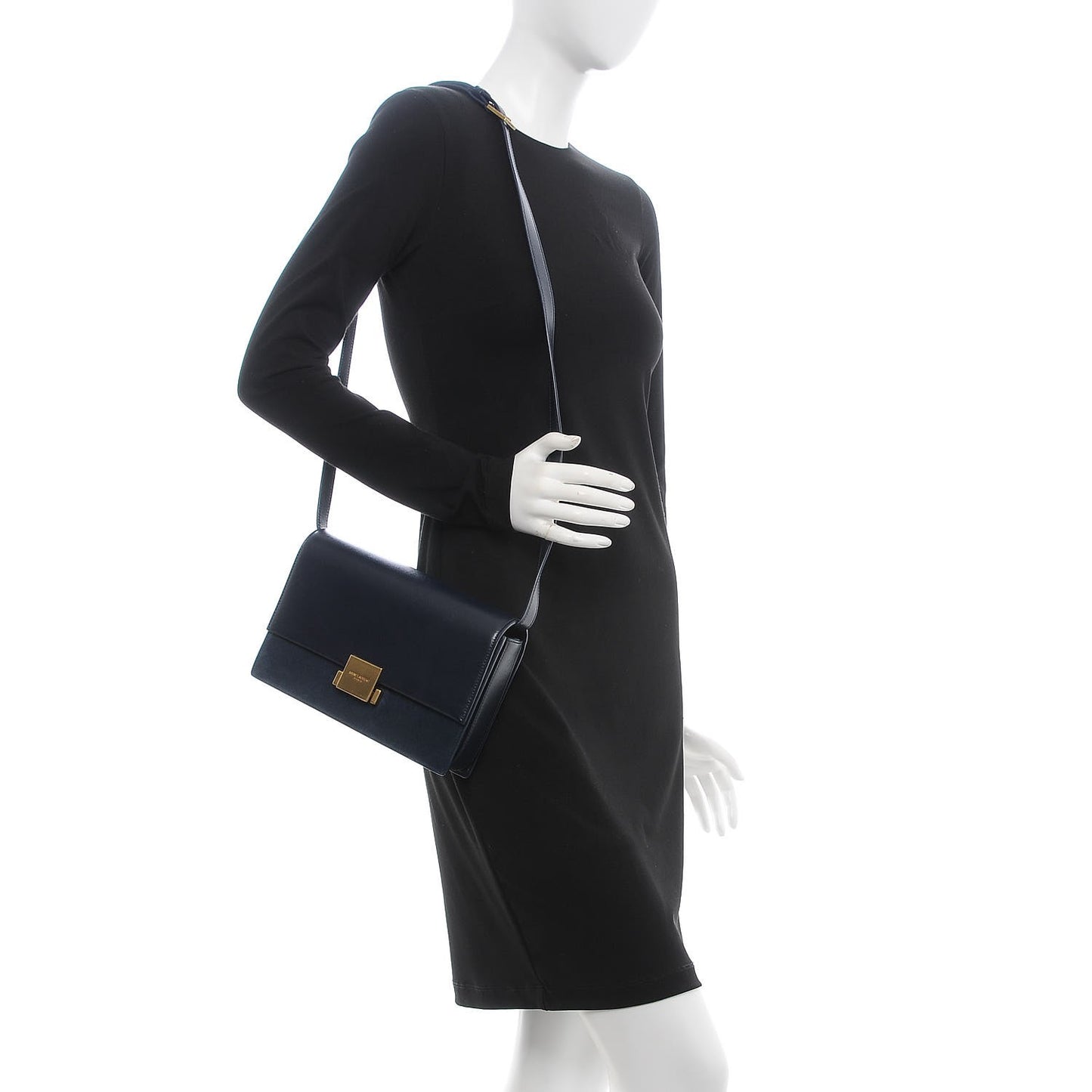 Smooth Calfskin Suede Medium Bellechasse Navy