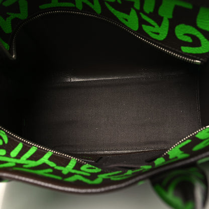 Marc Jacobs X STEPHEN SPROUSE Grained Calfskin Medium The Tote Bag Green 5 of 10