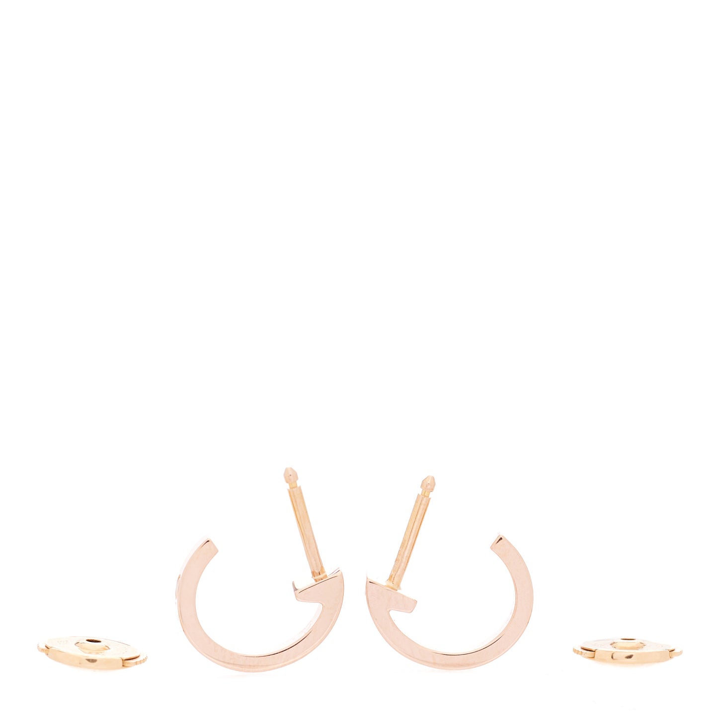 18K Pink Gold Small LOVE Hoop Earrings