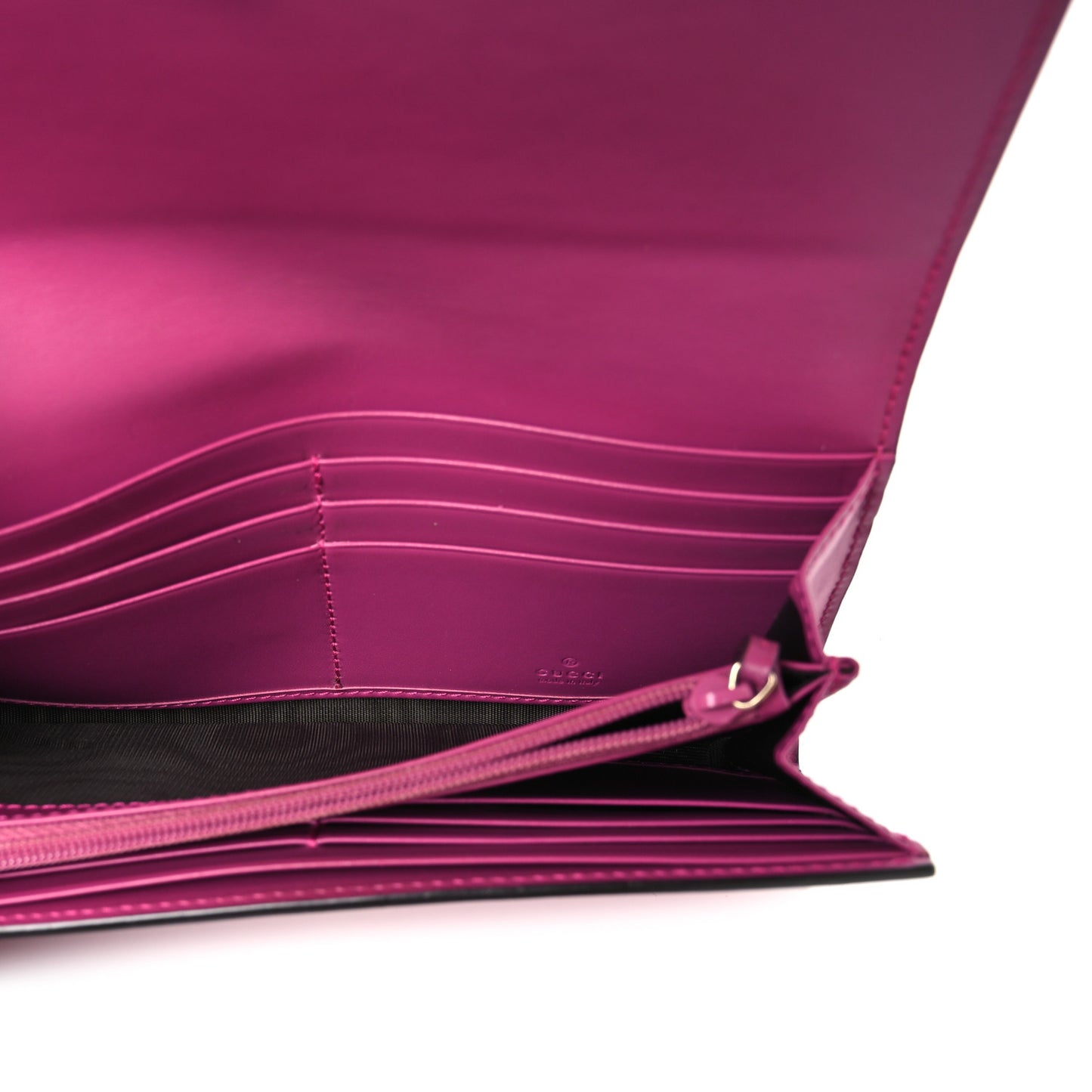 Guccissima Signature Bowy Continental Wallet Peonia Flower