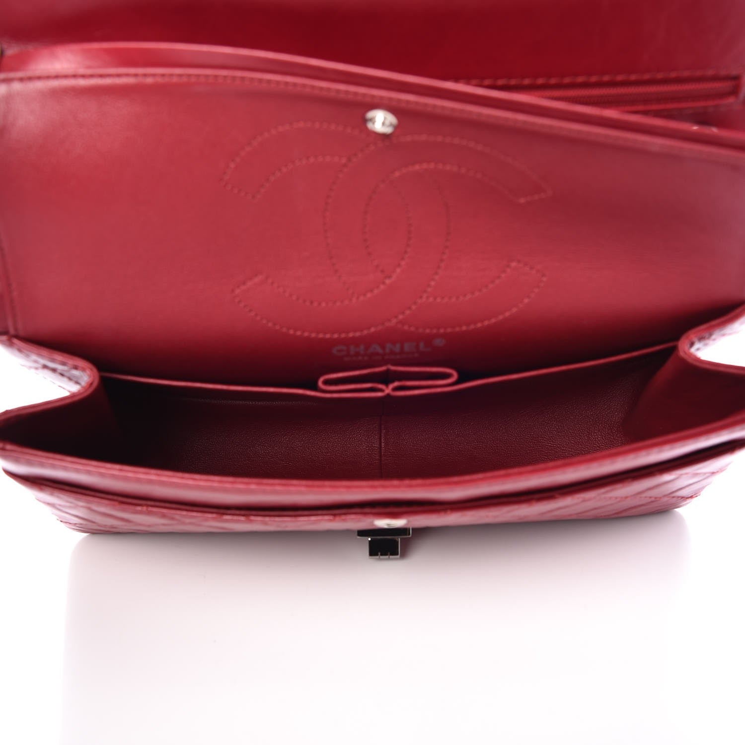 Chanel Aged Calfskin Quilted 2.55 Reissue 226 Flap Red 8 of 11
