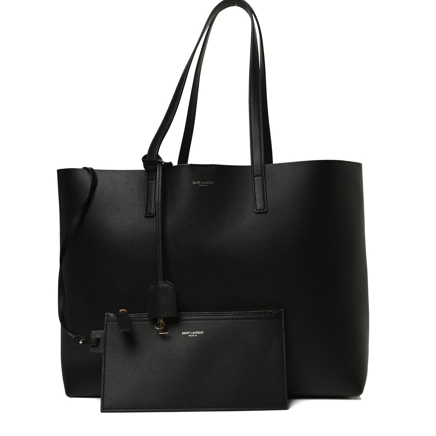 Calfskin Large Shopping Tote Black