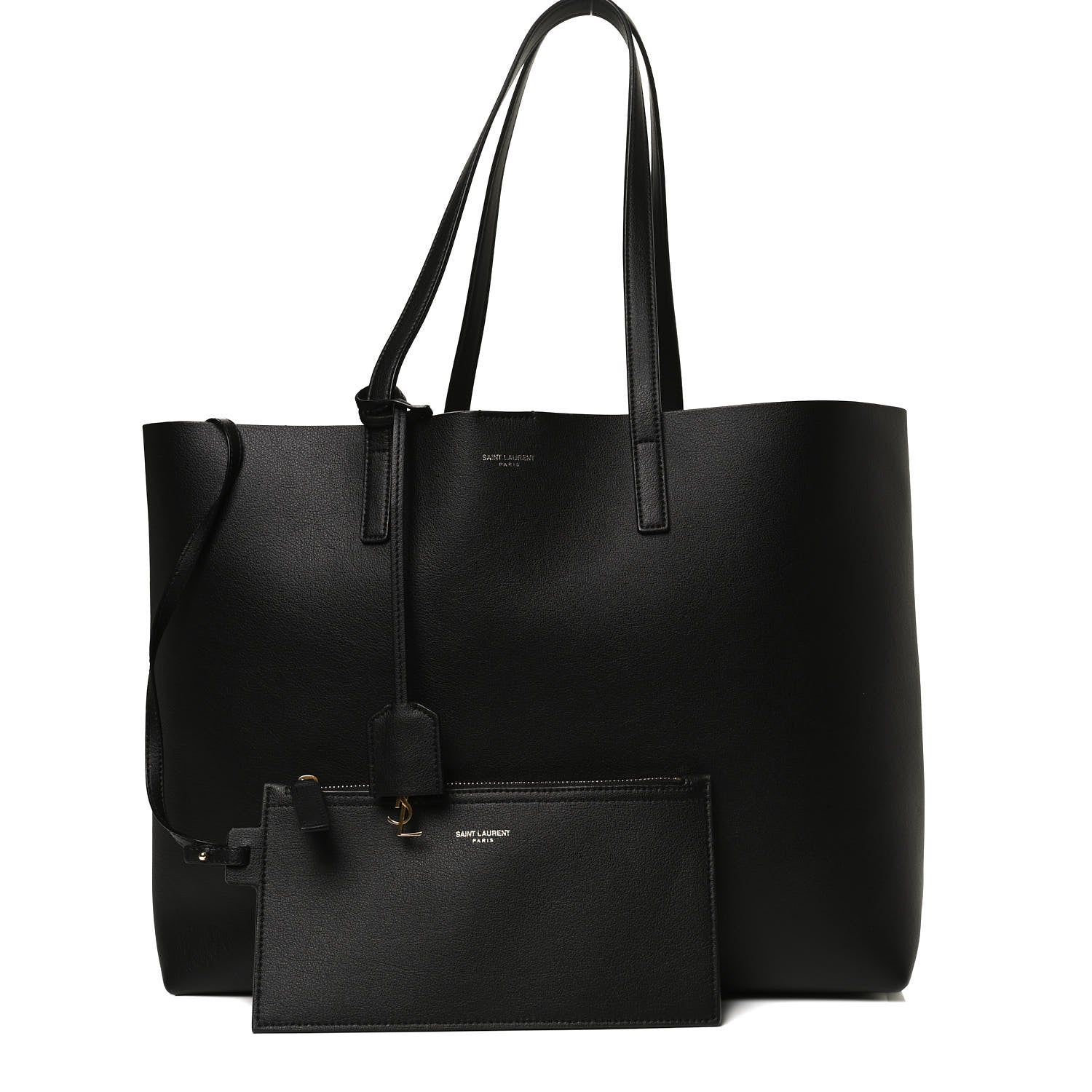 Saint Laurent Calfskin Large Shopping Tote Black 1 of 9