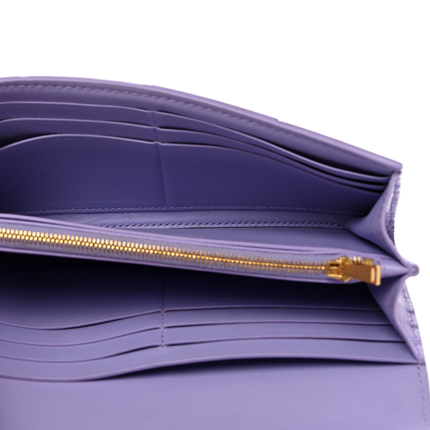 Nappa Maxi Intrecciato Flap Wallet Wisteria