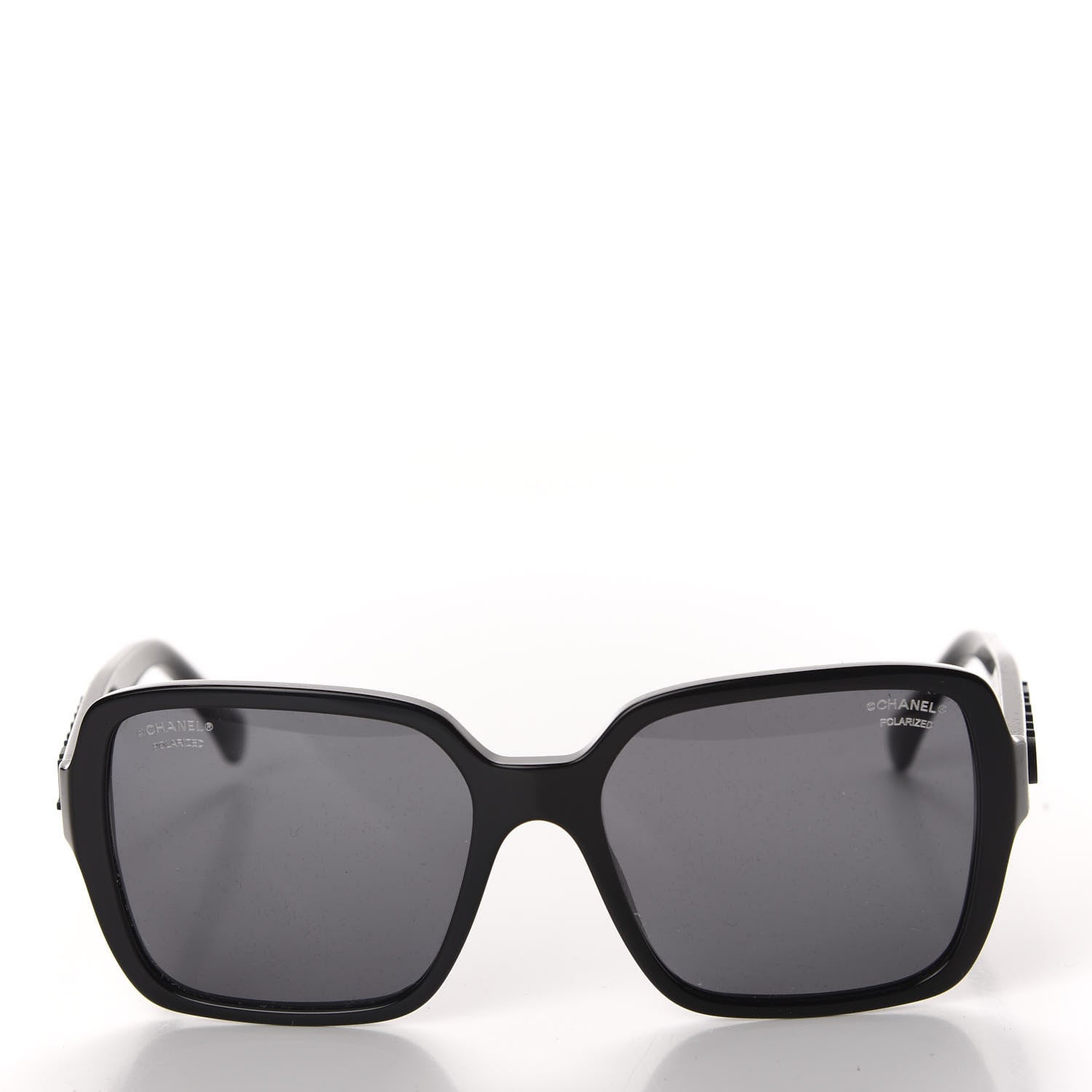 Chanel Acetate Polarized Square Sunglasses 5408 Black 2 of 8