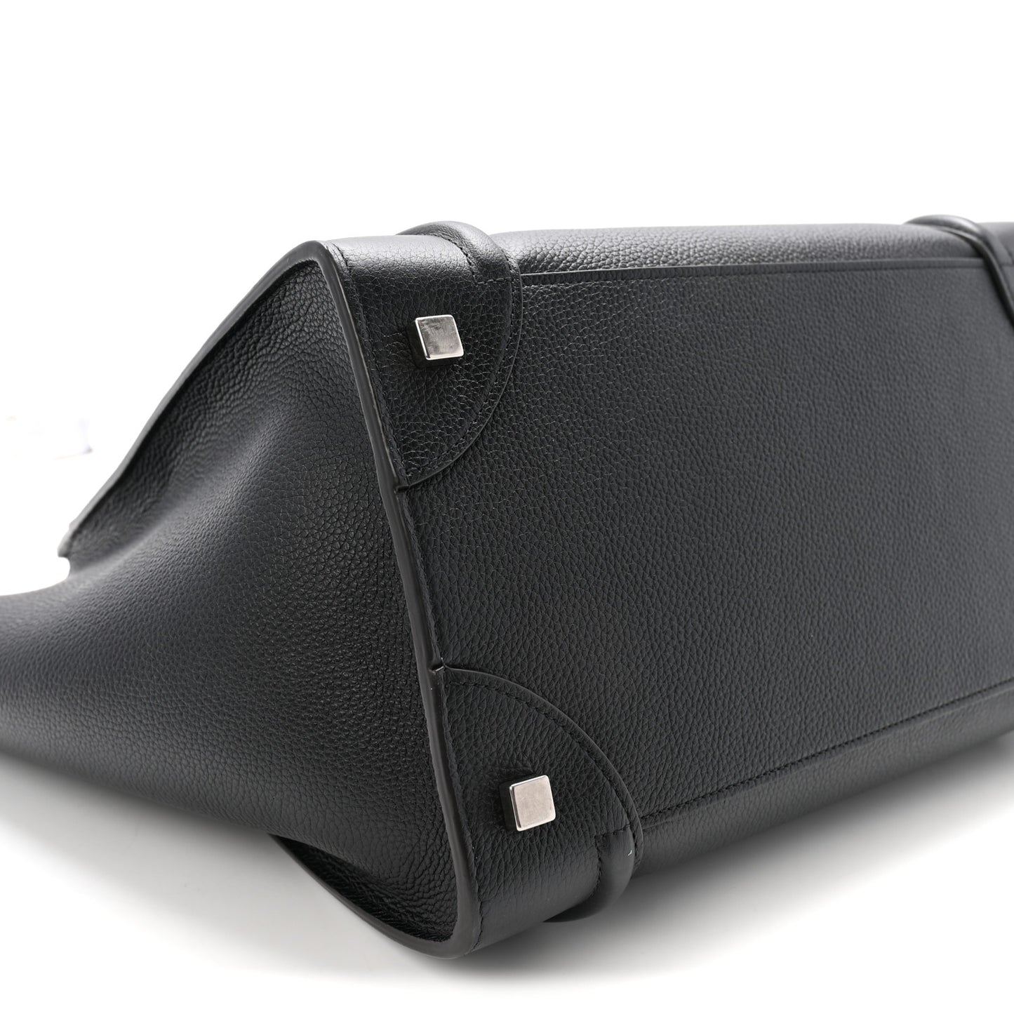Drummed Calfskin Mini Luggage Black