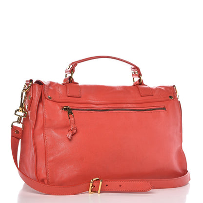 Proenza Schouler Lambskin Medium PS1 Satchel Deep Coral 4 of 15