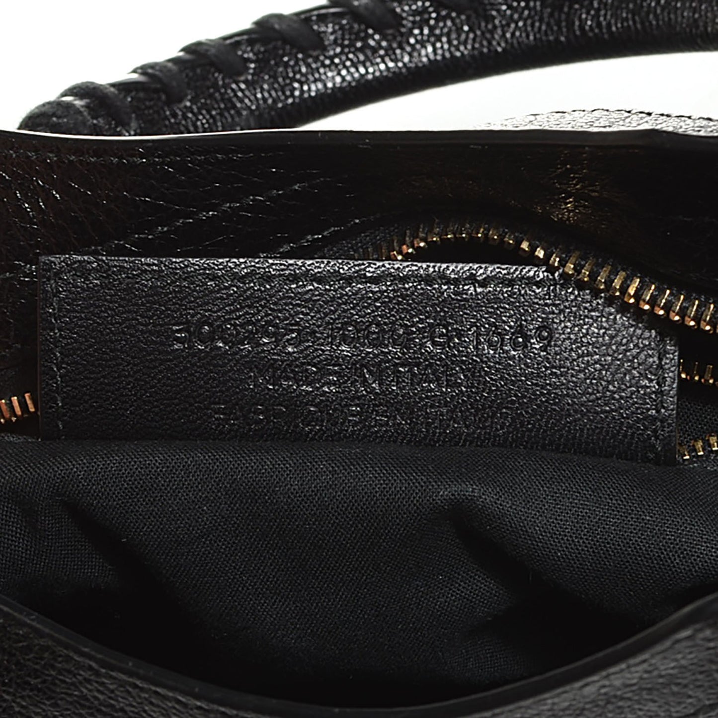 Chevre Gold Metallic Edge Hardware Mini City Black