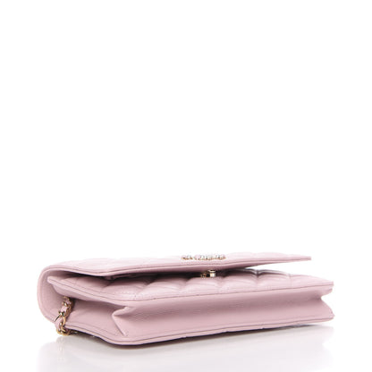Chanel Caviar Quilted Coco Candy Wallet On Chain WOC Light Pink 4 of 12