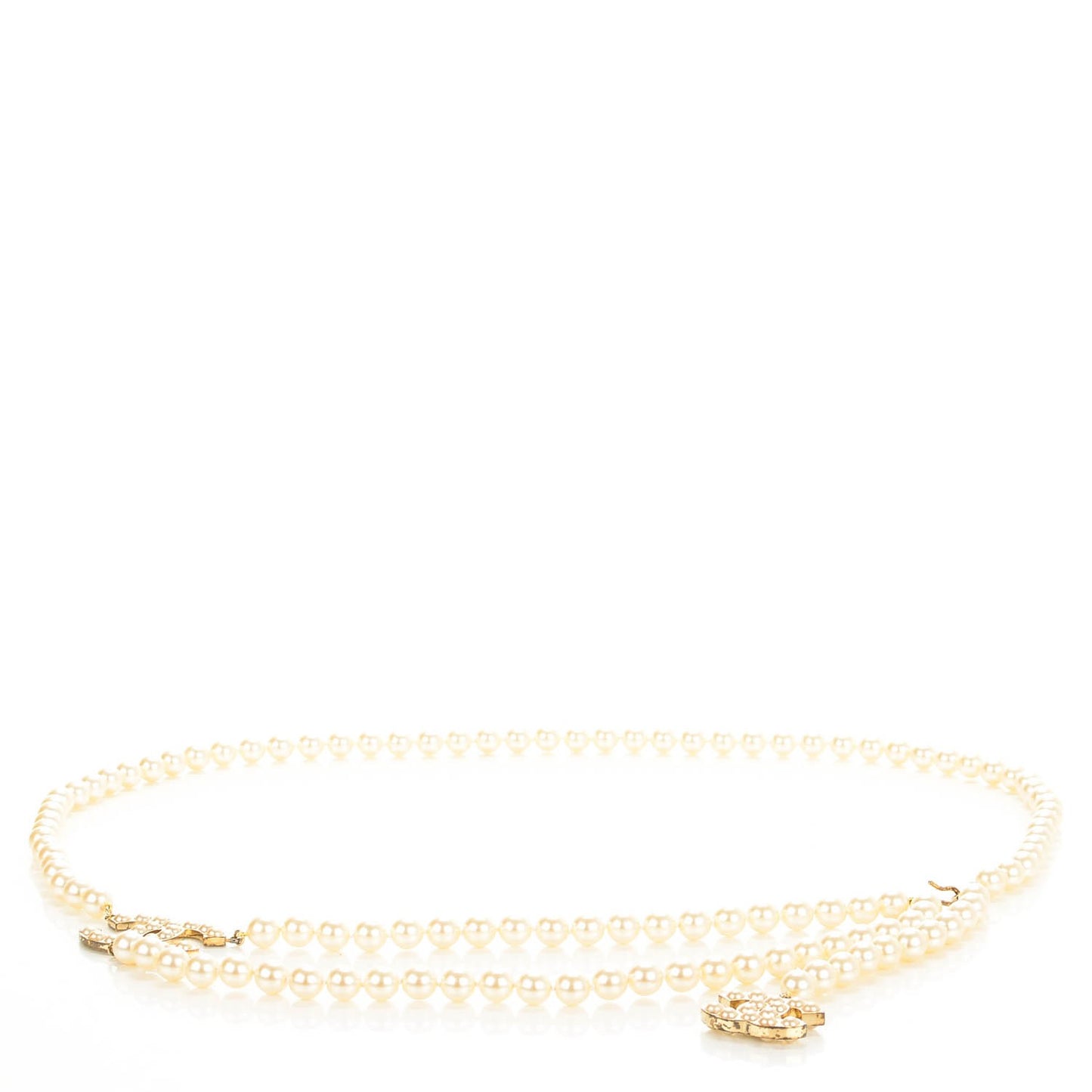 Pearl CC Double Strand Belt Gold