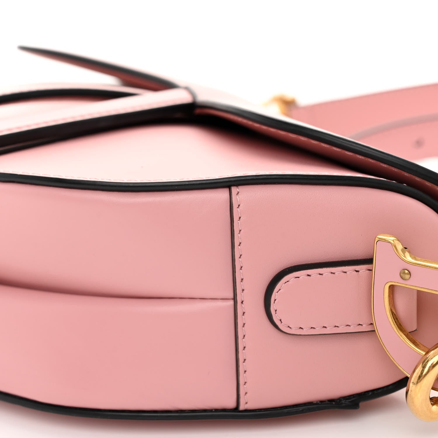 Christian Dior Smooth Calfskin Saddle Bag With Strap Antique Pink 9 of 9