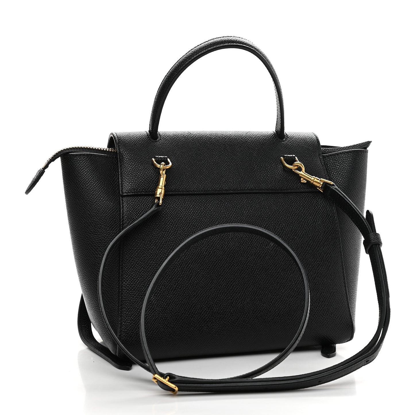 Grained Calfskin Micro Belt Bag Black
