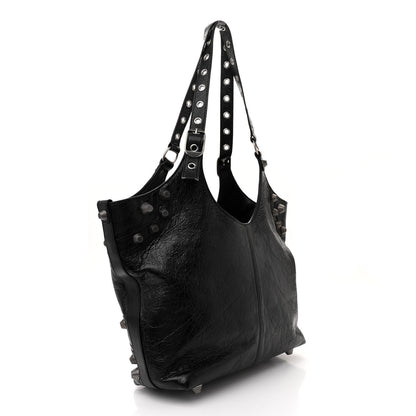 Balenciaga Agneau Arena Medium Le Cagole Carry All Bag Black 3 of 12