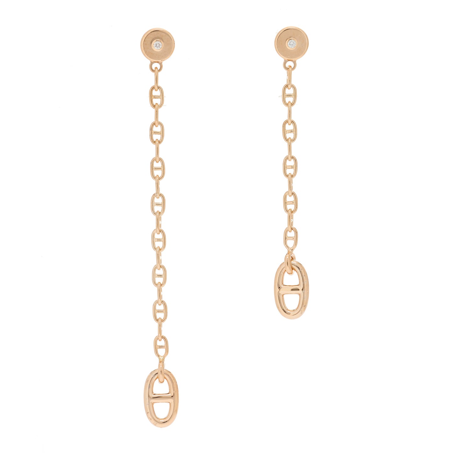 18K Rose Gold Diamond TPM Farandole Drop Earrings
