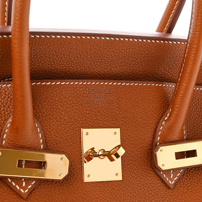 Hermes Natural Barenia Faubourg Birkin 35 Fauve 6 of 14