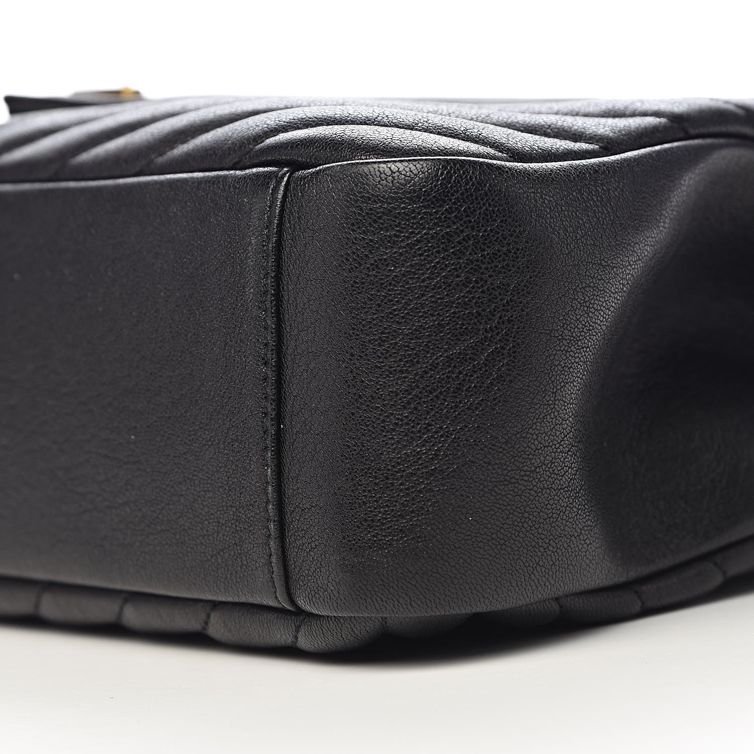 Saint Laurent Sheepskin Matelasse Chevron Monogram Large College Satchel Black 11 of 12