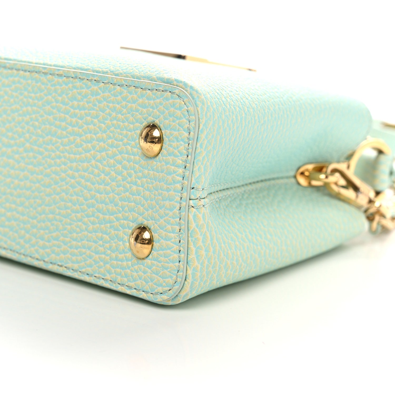 Louis Vuitton Taurillon Summer Stardust Mini Capucines Vert D'eau 12 of 13