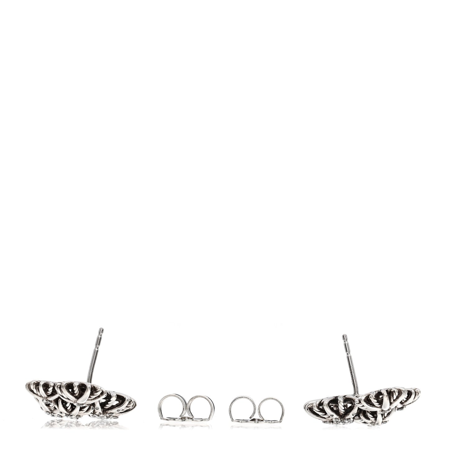 Sterling Silver Diamond Starburst Cluster Earrings
