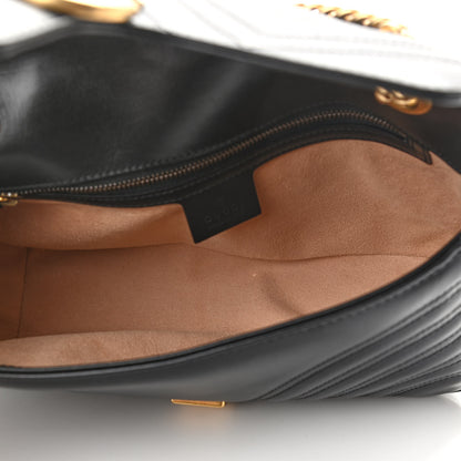 Gucci Calfskin Matelasse Small GG Marmont Shoulder Bag Black 5 of 9