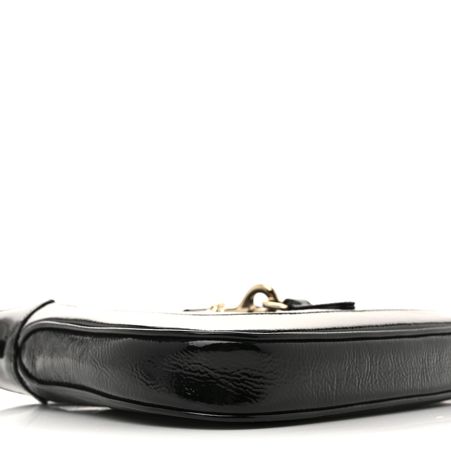 Gucci Patent Calfskin Small Jackie Shoulder Bag Black 9 of 12