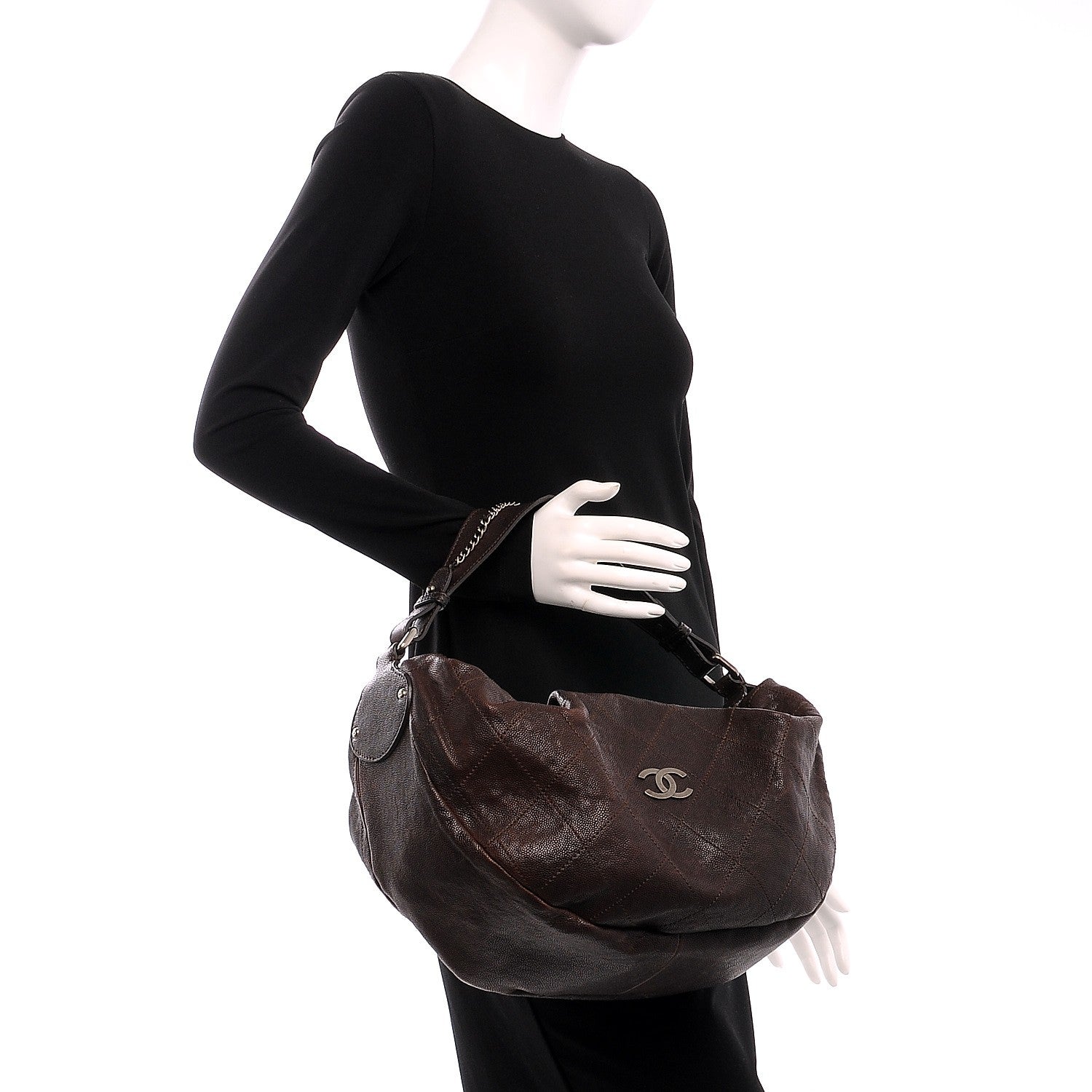 Chanel Caviar Outdoor Ligne Large Hobo Brown 2 of 11