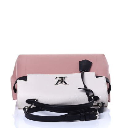 Louis Vuitton Soft Calfskin Lockme Ever Rose Ballet White Maito Black 11 of 13