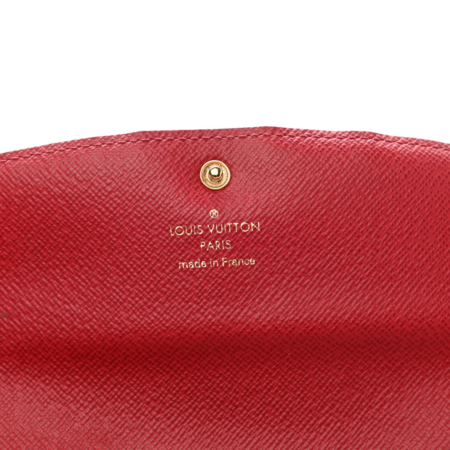 Damier Ebene Emilie Wallet Red