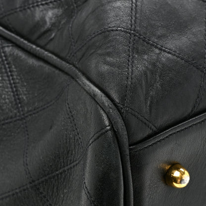 Chanel Calfskin Stitched CC Boston Black 13 of 19
