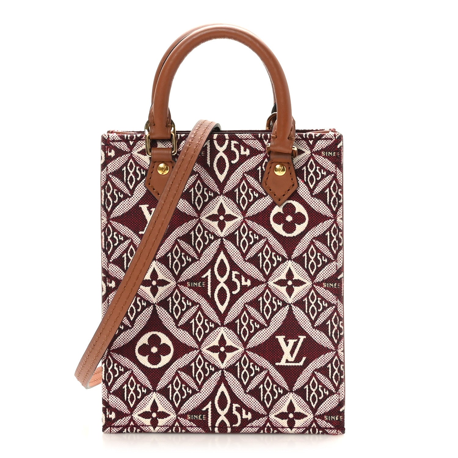 Louis Vuitton Jacquard Since 1854 Petit Sac Plat Bordeaux 1 of 8