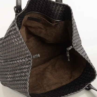 Bottega Veneta Grosgrain Intrecciato Large Seamless Tote Argento 5 of 8