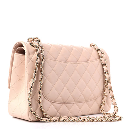 Chanel Caviar Quilted Jumbo Double Flap Light Beige 3 of 11